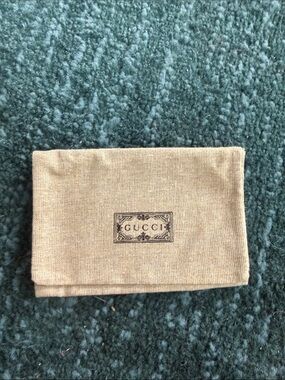Gucci Beige Signature Logo Pouch